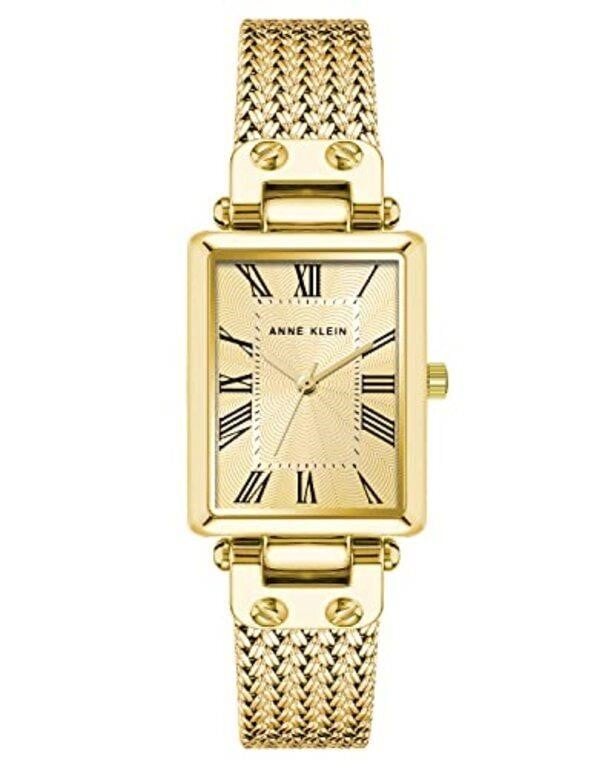 Anne Klein Women's Mesh Bracelet Watch, Gold,