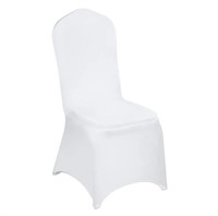 White 100 Pcs Spandex Polyester Elastic Chair