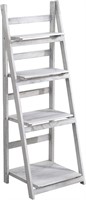 Babion White Ladder Shelf, 4 Tier Plant Stand