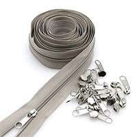 #5 Nylon Coil Zippers by The Yard Gray Sewing