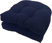 U Shaped Overstuffed Cushions Navy, Set of 2