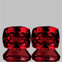 Natural Crimson Red Topaz Pair {Flawless-VVS1}