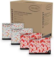 Honest Co. Conscious Diapers, Peachy, Size 4