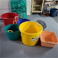 Assorted plastic Buckets and pails