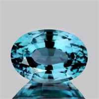 Natural Top Electric Blue Zircon 3.28 Ct{Flawless-