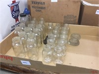 Flat of glass baby bottles