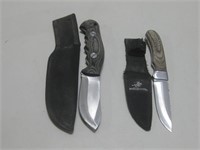Two Knives W/Sheaths Biggest 9"