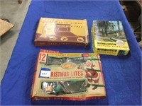 Vintage puzzle, Christmas lights, Tuckaway tray