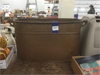 13 x 24 x 13 vintage copper boiler tub