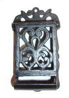 Reproduction wall mount match safe.