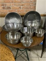 8 Stainless Steel Mixing Bowls