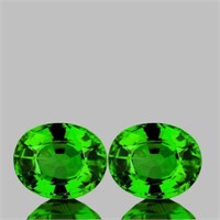 Natural  Chrome Green Tsavorite Garnet Pair -FL