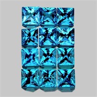 NATURAL SWISS BLUE TOPAZ 12 Pcs [FLAWLESS-VVS]