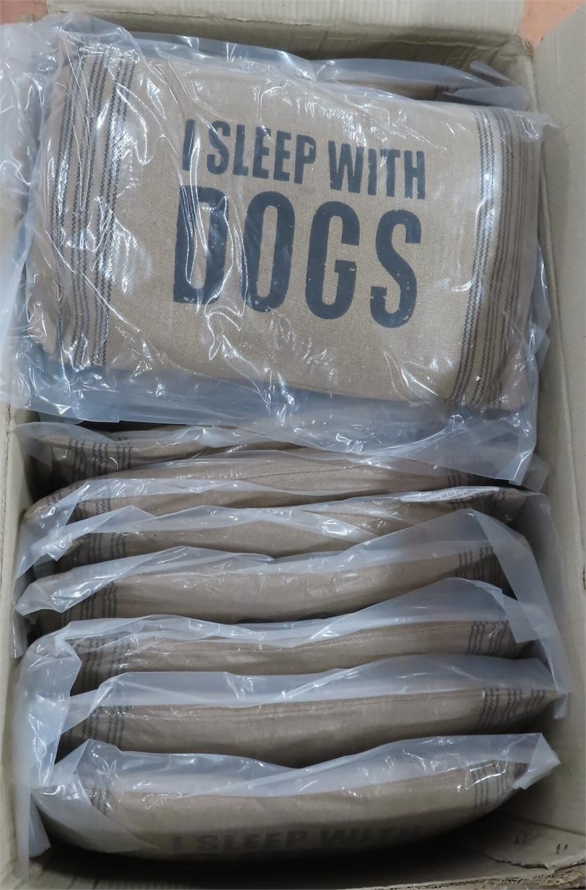 Fourteen (14) " I Sleep with Dogs" pillows