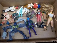 Various action figures and bad guys