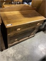 Three Drawer Chest w/Carved Pulls