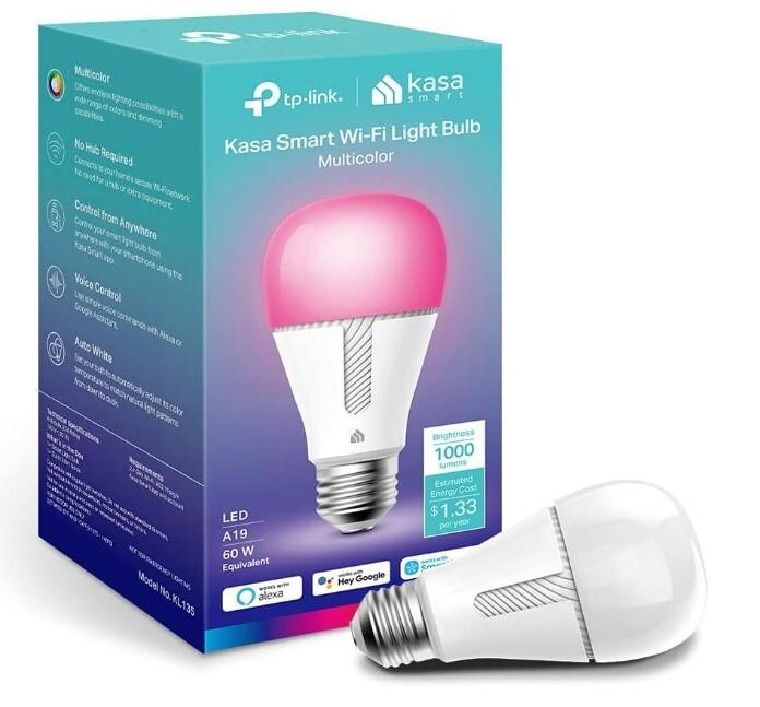 Kasa Smart Bulb, Dimmable Color Changing Bulb