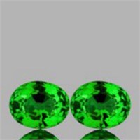 Natural Chome Green Tsavorite Garnet Pair{VVS}