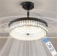 LODADRA Fandelier Ceiling Fan w/ Light and Remote
