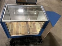 Wooden & Glass Display Case w/ Glass Shelves