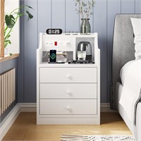 E2573  Afuhokles Nightstand with Charging Station,