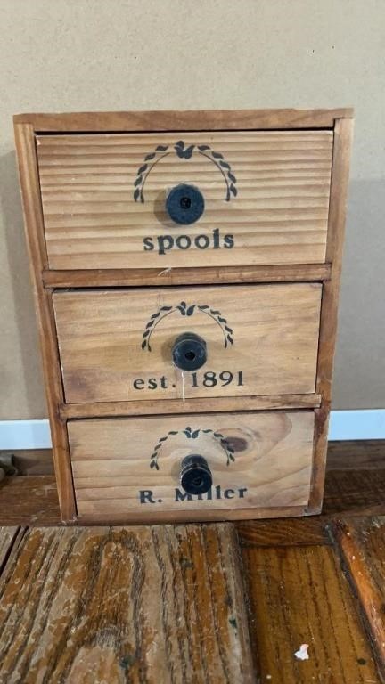 Vintage spool cabinet