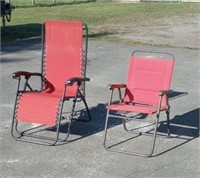Two Folding Lawn Chairs