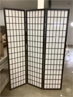 Tri-fold screen (some damage). 70.5 x 17.25 for