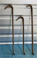 (2) 29” and (1) 23” Solid Steel Crow Bars