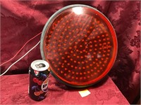 Vintage traffic red LED stop light 12 inch round