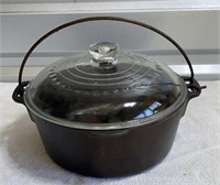 5 QT. Cast Iron Pot w/ glass  lid