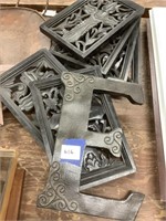 Wooden and metal decorative items.