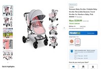E2580  Vomeast Baby Stroller Reversible Bassinet
