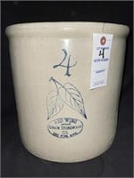 ANTIQUE RED WING 4 GALLON CROCK