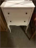 Small 2 Drawer white cabinet