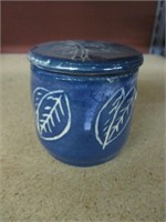 Vinrtage Ceramic French Butter Keeper Blue