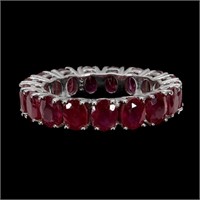 Natural Pigeon Blood Red Ruby Eternity Ring