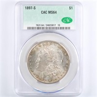 1897-S Morgan Dollar  CAC MS64