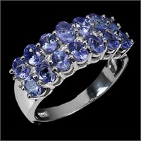 Natural Stunning Blue Tanzanite Ring