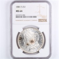 1881-S Morgan Dollar  NGC MS64