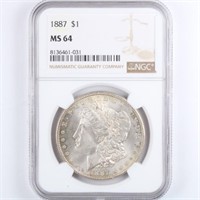1887 Morgan Dollar  NGC MS64