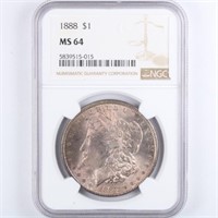1888 Morgan Dollar  NGC MS64