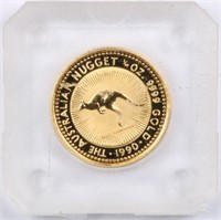1990 Gold 1/10oz Kangaroo