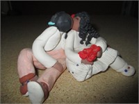 Art-Handmade Clay/ceramic Kissing Couple