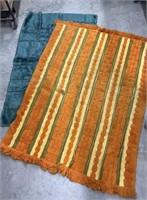 2 Cool retro rugs. Orange is approximately 43” x