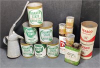 (Y) Vintage Oil Cans

Texaco, Quaker Lube, 5D