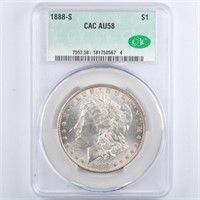 1888-S Morgan Dollar CAC AU58
