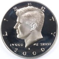 2000-S 90% Silver Proof Kennedy Half Dollar