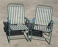 (2) Folding Deck Chairs, as pictured, one of the