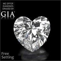 4.01ct,Color D/VVS2,Heart cut GIA Diamond